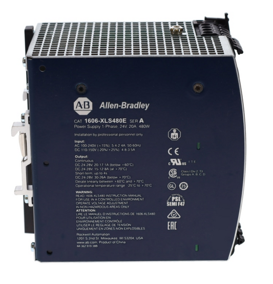 1606-XLS480E Allen-Bradley Performance Power Supply 480W 24-28VDC