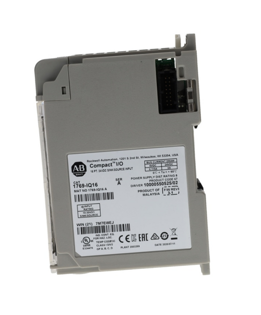 1769-IQ16 Allen-Bradley CompactLogix 16-Point 24VDC Digital Input Module