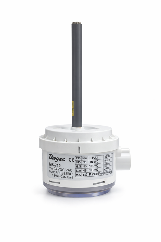Dwyer MS-712 Differential Pressure Switch 24V AC/DC HVAC Air Flow Sensor