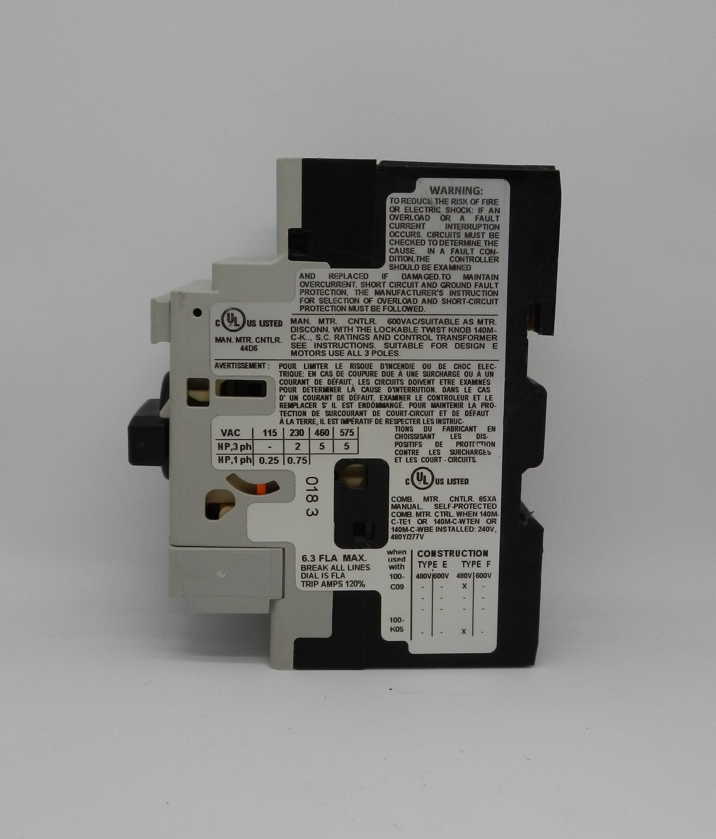 Allen-Bradley 140M-C2E-B63 Motor Protection Circuit Breaker 32A 4-6.3A