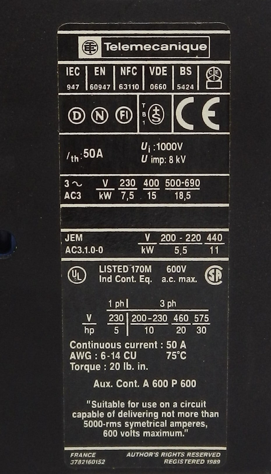 TELEMECANIQUE LP1 D32 01