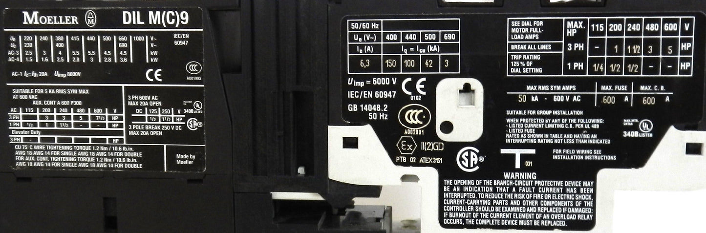 MOELLER (PKZM0-6.3 + DIL M(C)9)