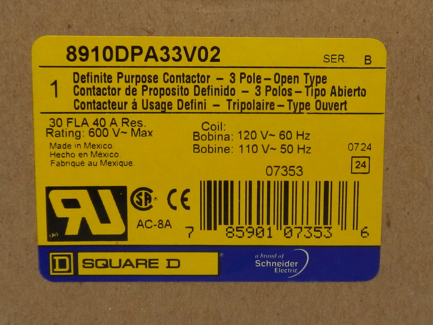 SQUARE D 8910DPA33V02