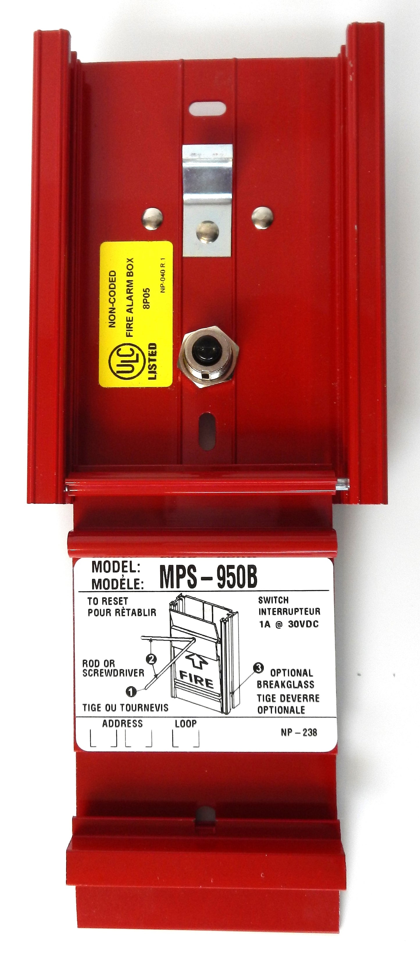NOTIFIER MPS-950B FIRE ALARM PULL STATION