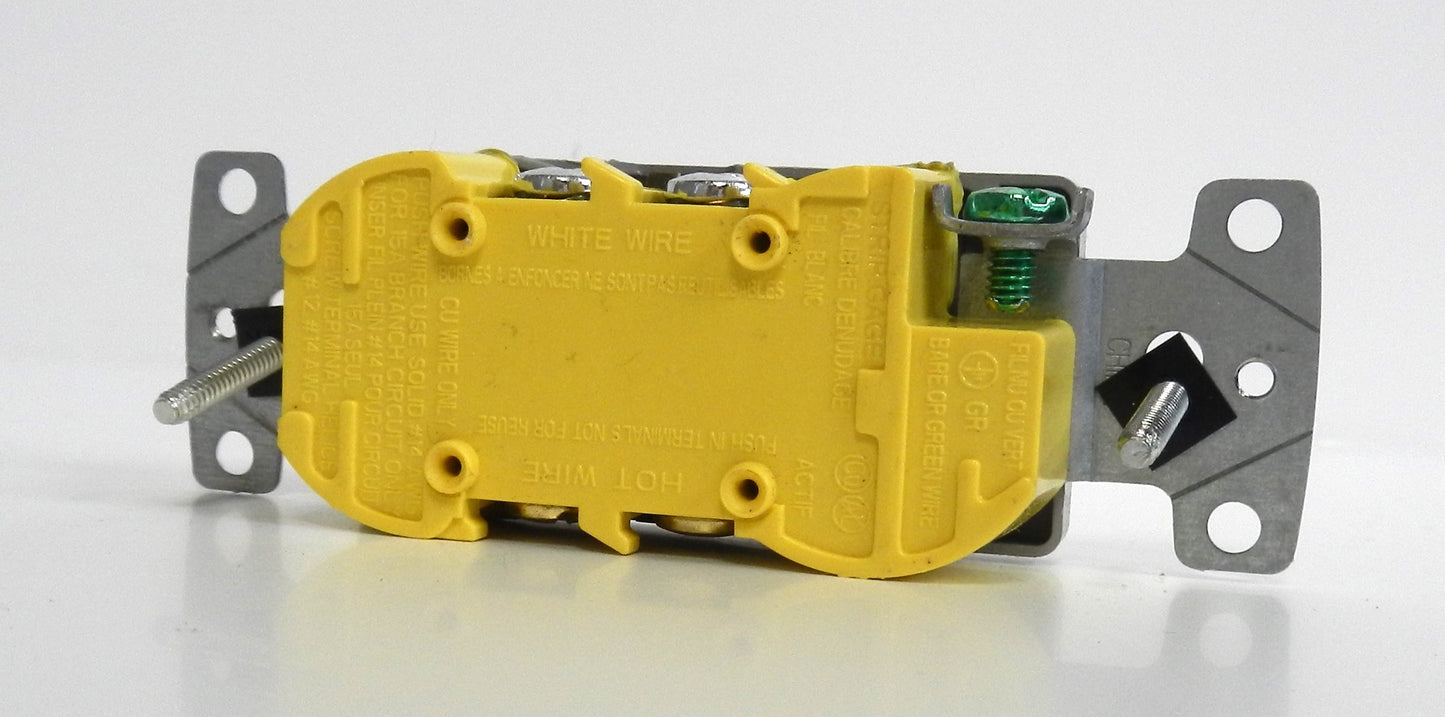 HUBBELL RRD15GY , DUPLEX RECEPTACLE , GRAY