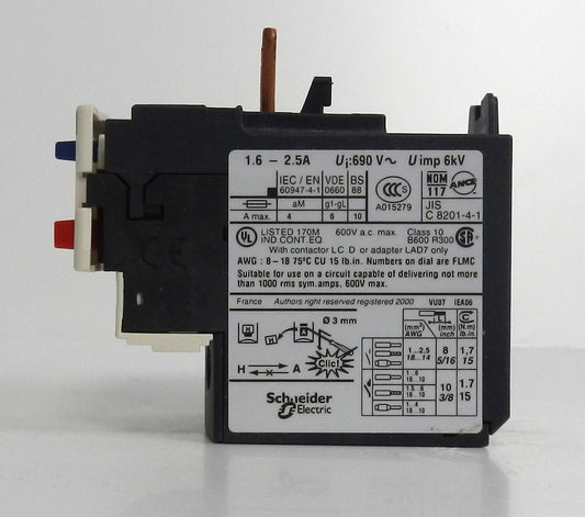 TELEMECANIQUE TESYS LRD07 OVERLOAD RELAY