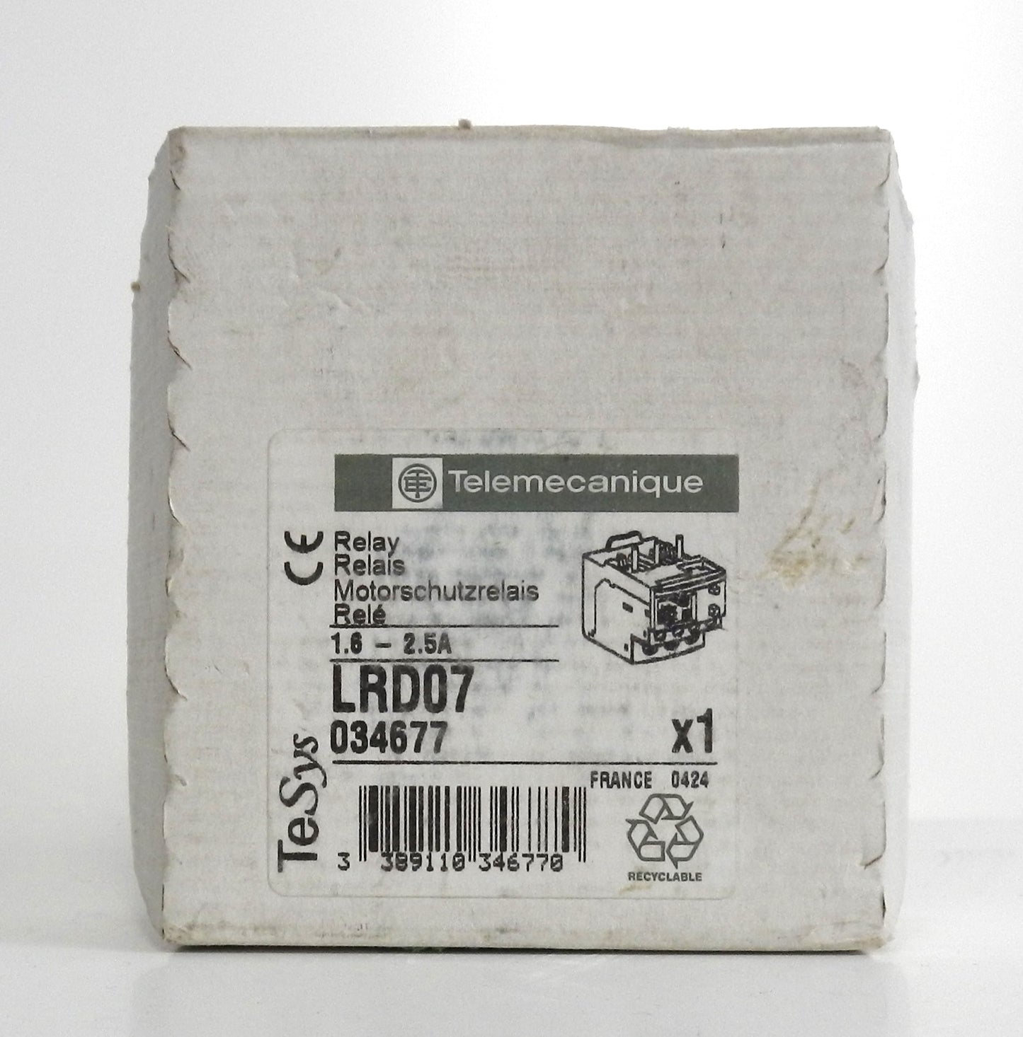 TELEMECANIQUE TESYS LRD07 OVERLOAD RELAY