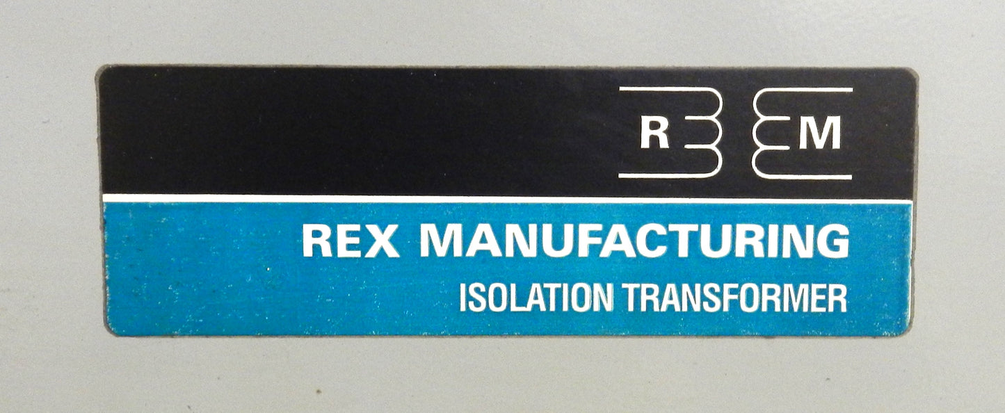 REX BA15JM, 15 KVA TRANSFORMER