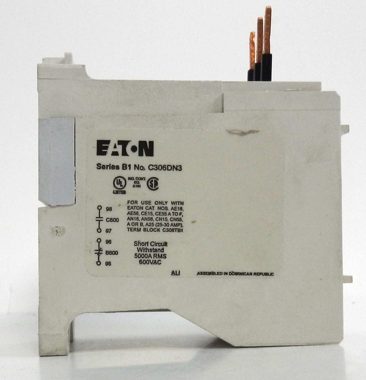 Eaton G306DN3 Fusible Safety Switch 600V 30A 3-Pole Disconnect
