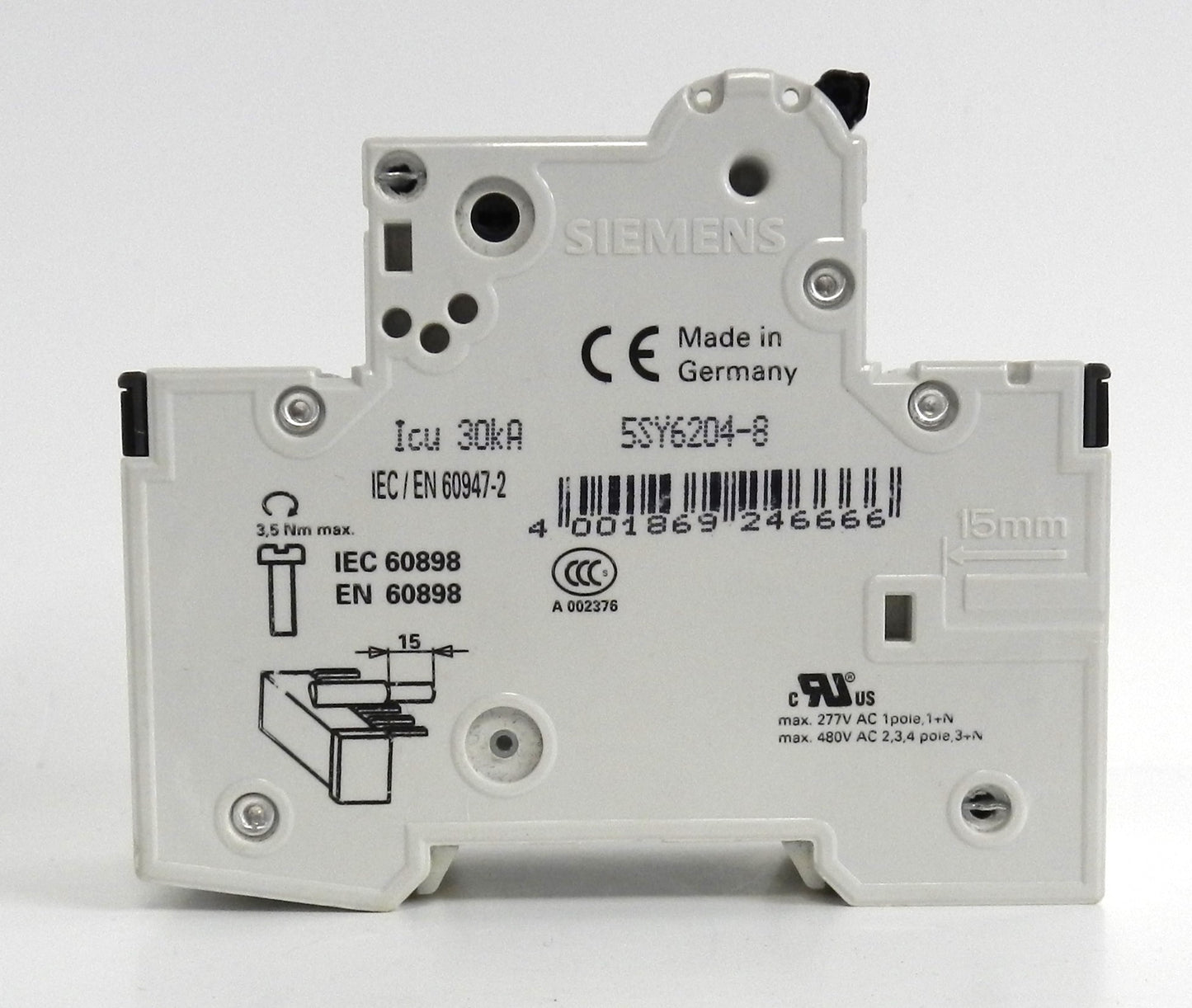 1489-M3D500 Allen-Bradley 50A 3-Pole Miniature Circuit Breaker D-Curve UL489 DIN Rail