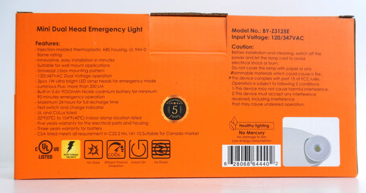VOTATEC BY-Z3125E MINI DUAL HEAD EMERGENCY LIGHT