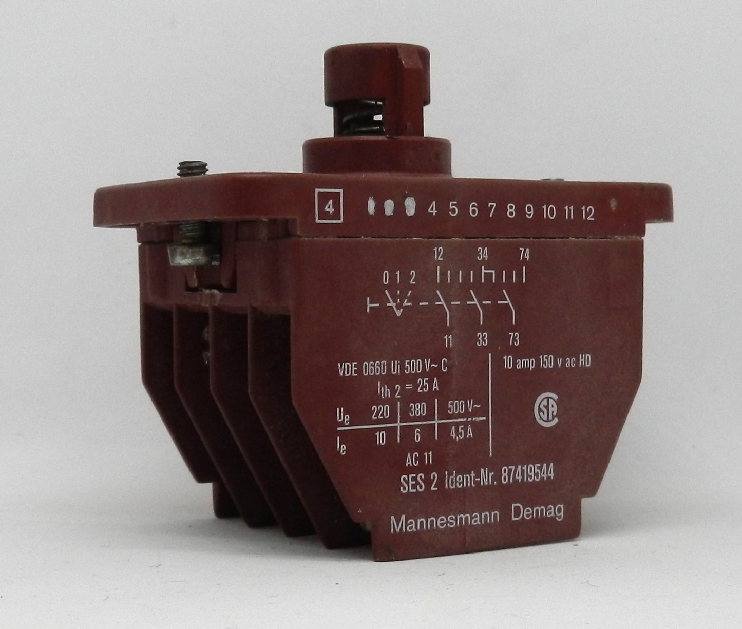 MANNESMANN DEMAG 87419544 CONTACT BLOCK