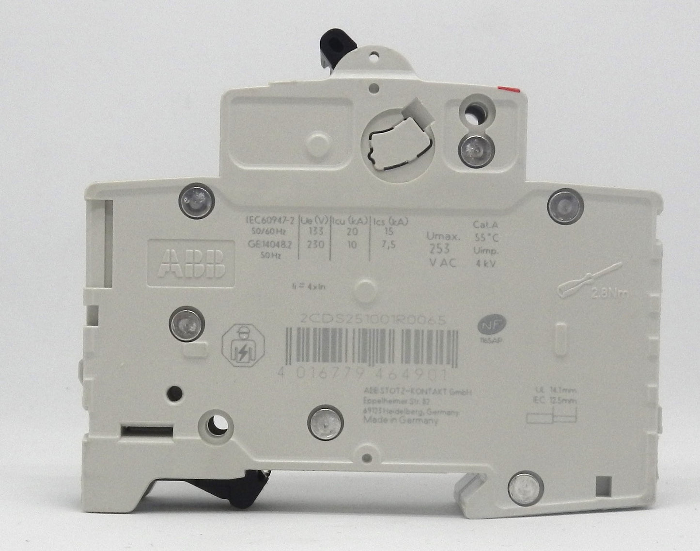 ABB - S 201-B6A 2CDS251001R0065 CIRCUIT BREAKER