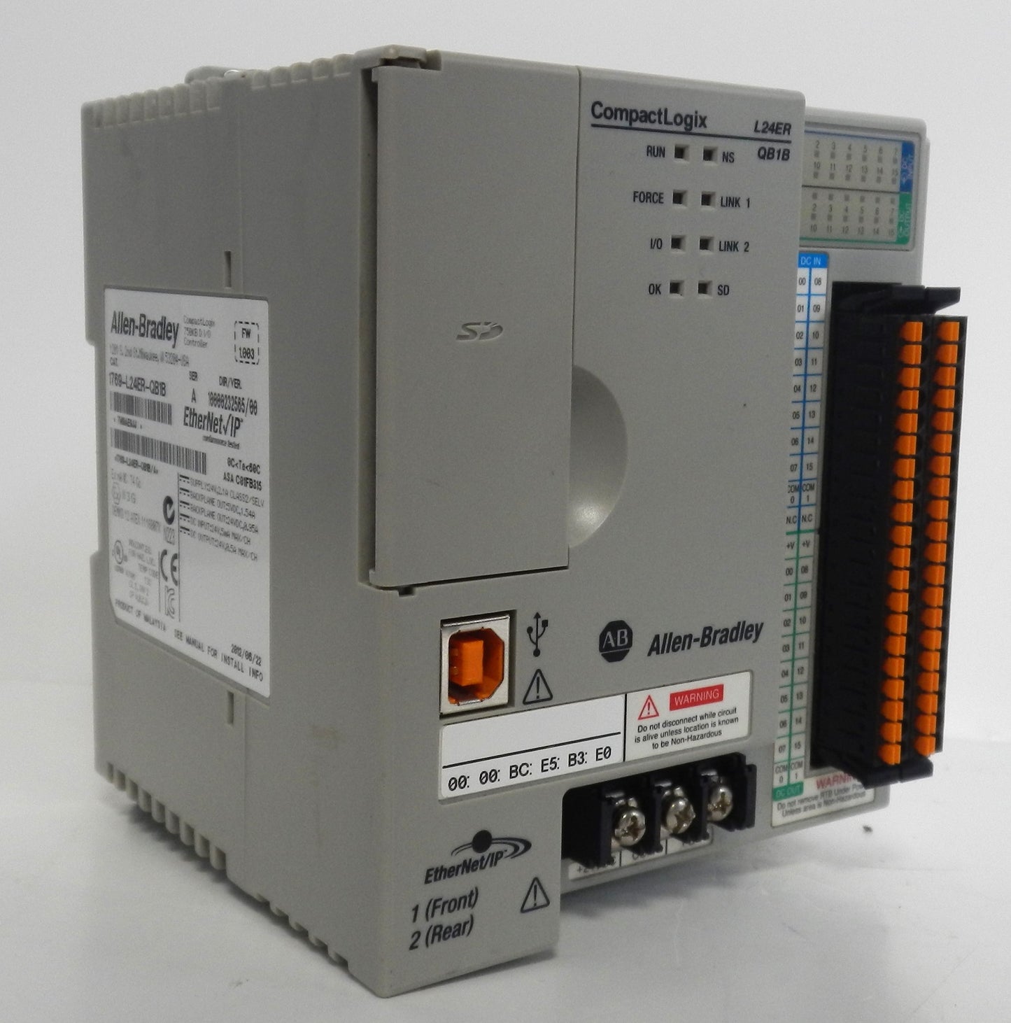 ALLEN-BRADLEY 1769-L24ER-QB1B COMPACTLOGIX 5370 L2 CONTROLLER