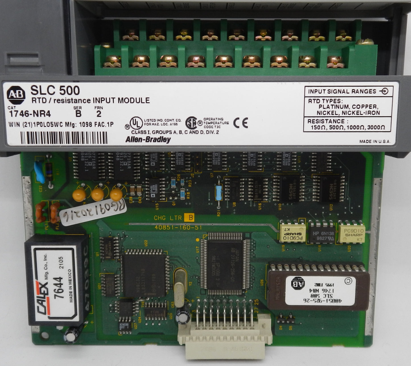 ALLEN-BRADLEY 1746-NR4 ANALOG INPUT MODULE