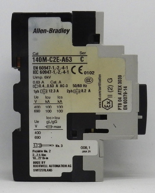 ALLEN-BRADLEY 140M-C2E-A63 CIRCUIT BREAKER