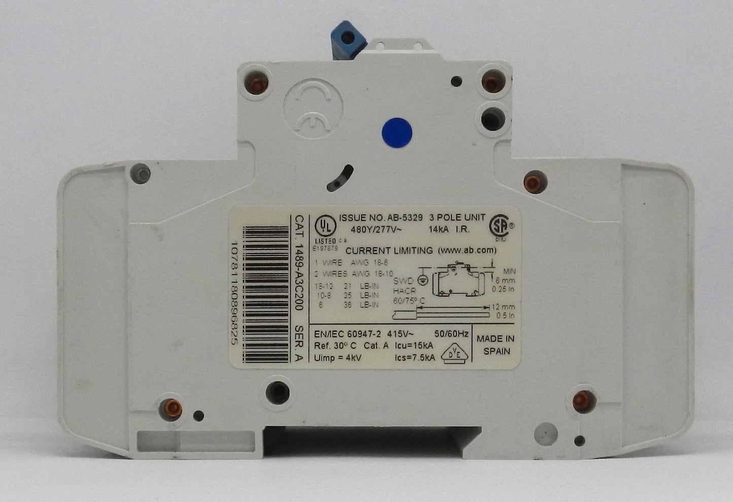 ALLEN-BRADLEY 1489-A3C200 CIRCUIT BREAKER