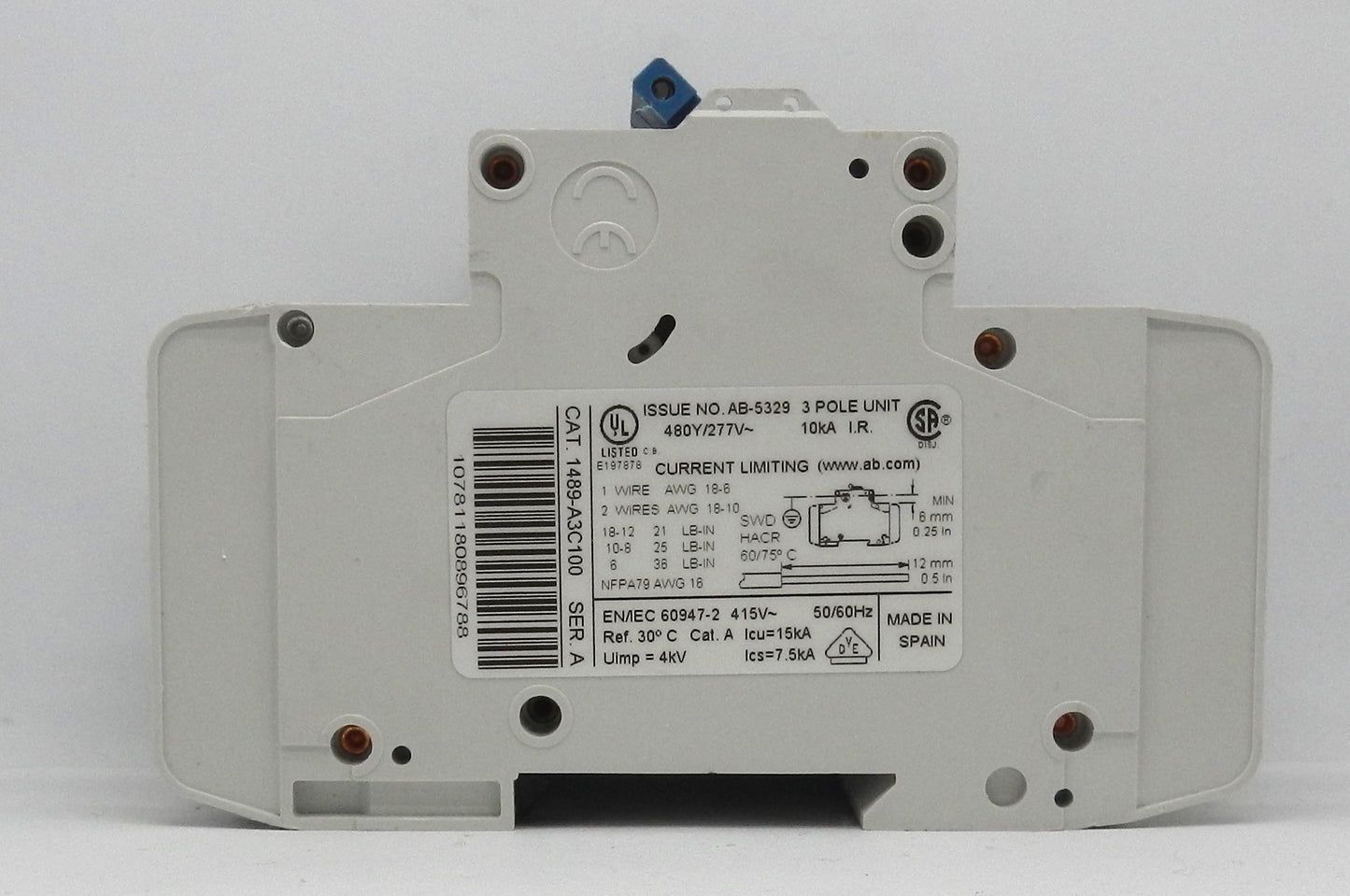 ALLEN-BRADLEY 1489-A3C100 CIRCUIT BREAKER