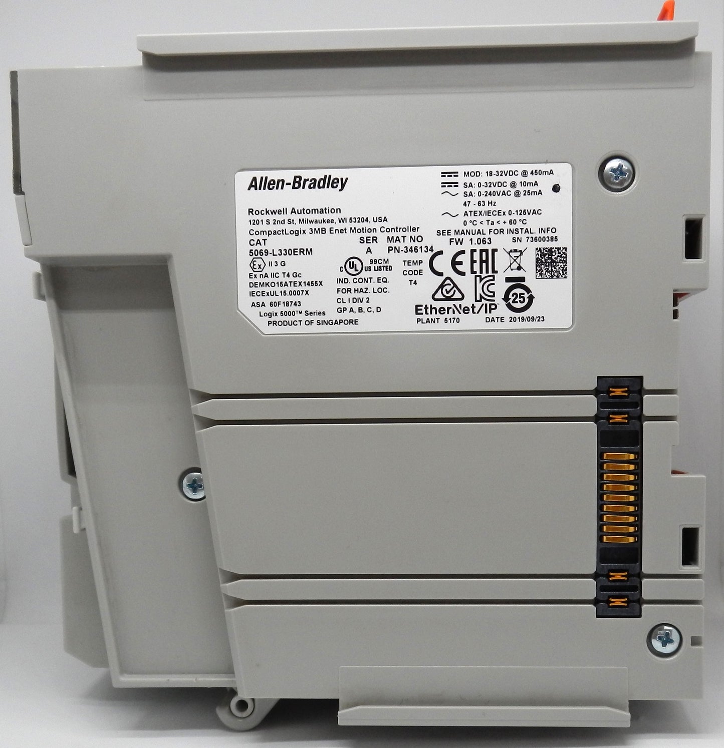 ALLEN-BRADLEY 5069-L330ERM CONTROLLER