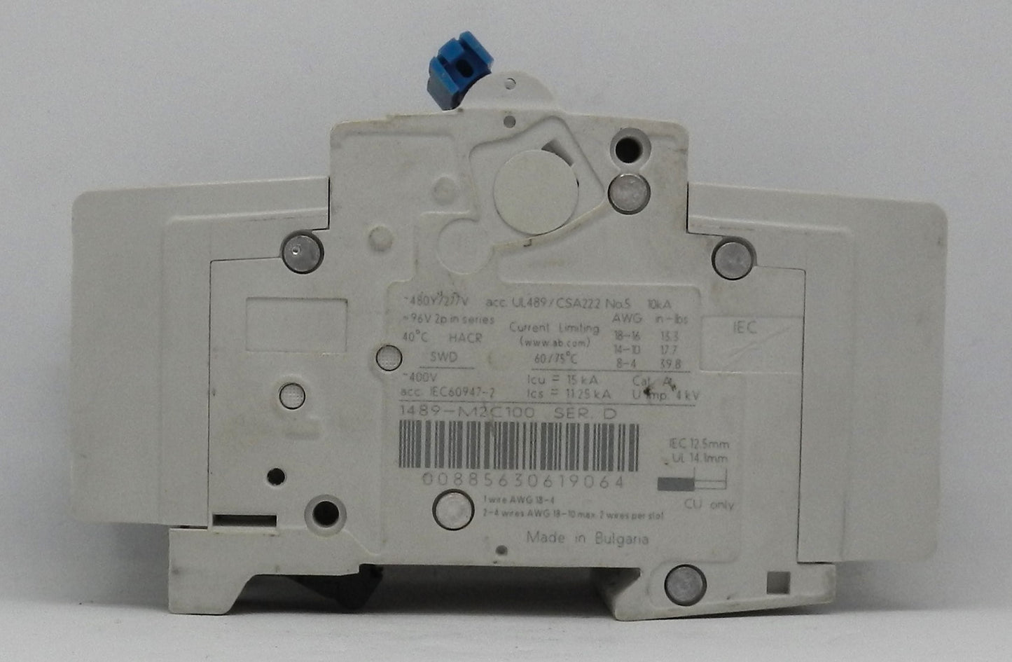 ALLEN-BRADLEY 1489-M2C100 MINIATURE CIRCUIT BREAKER