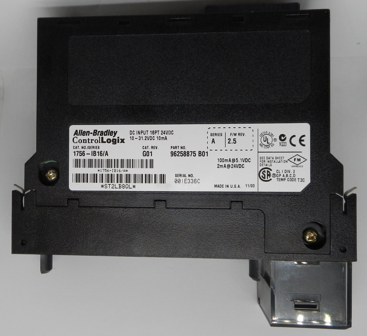 ALLEN-BRADLEY 1756-IB16 DIGITAL INPUT MODULE