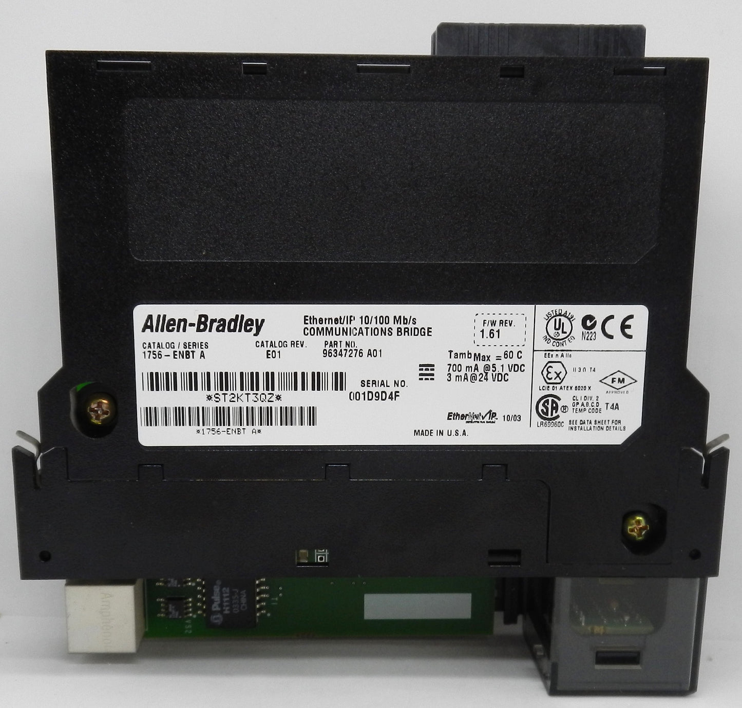 ALLEN-BRADLEY 1756-ENBT COMMUNICATIONS MODULE CONTROLLOGIX