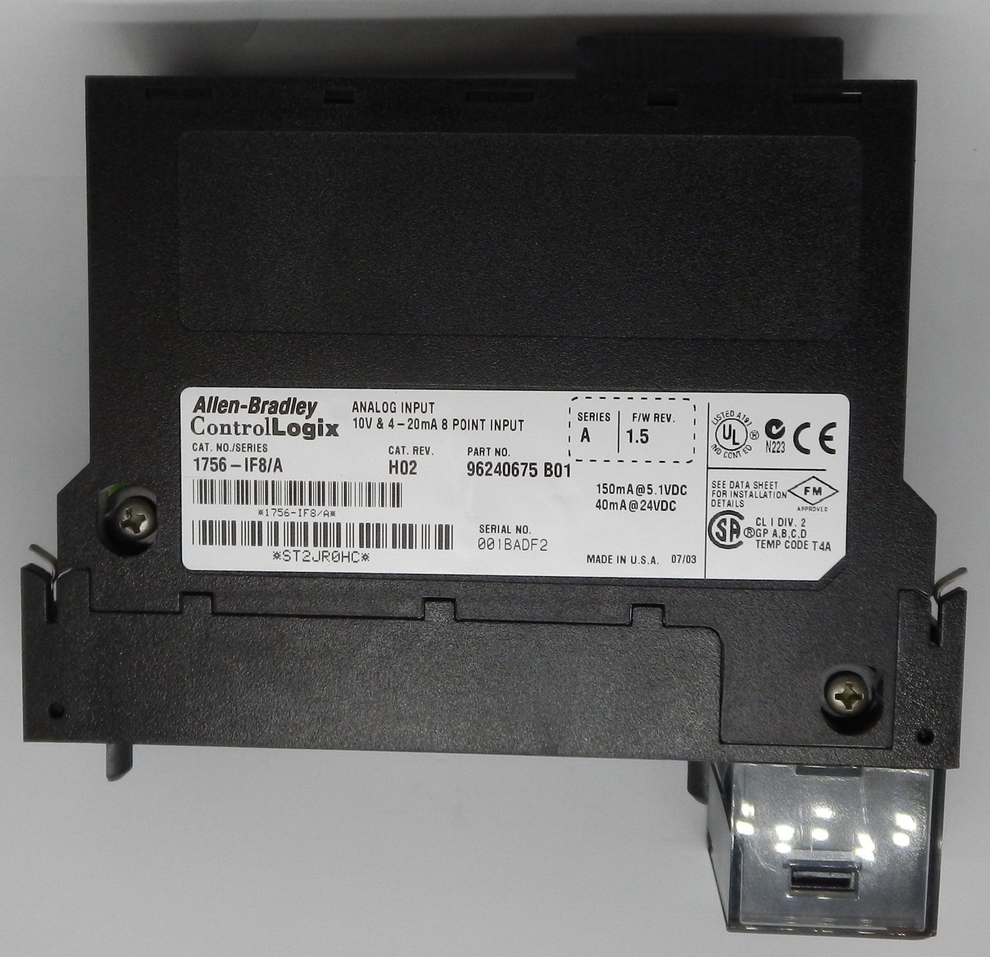 ALLEN-BRADLEY 1756-IF8/A INPUT MODULE