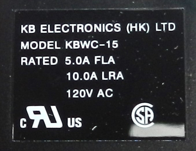 KB ELECTRONICS KBWC-15K FAN CONTROL KIT