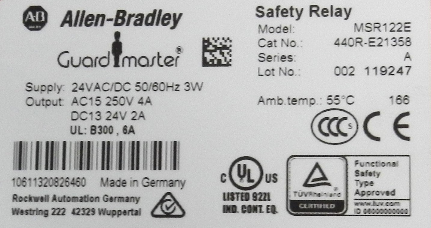 ALLEN-BRADLEY 440RE21358 EXPANSION SAFETY RELAY
