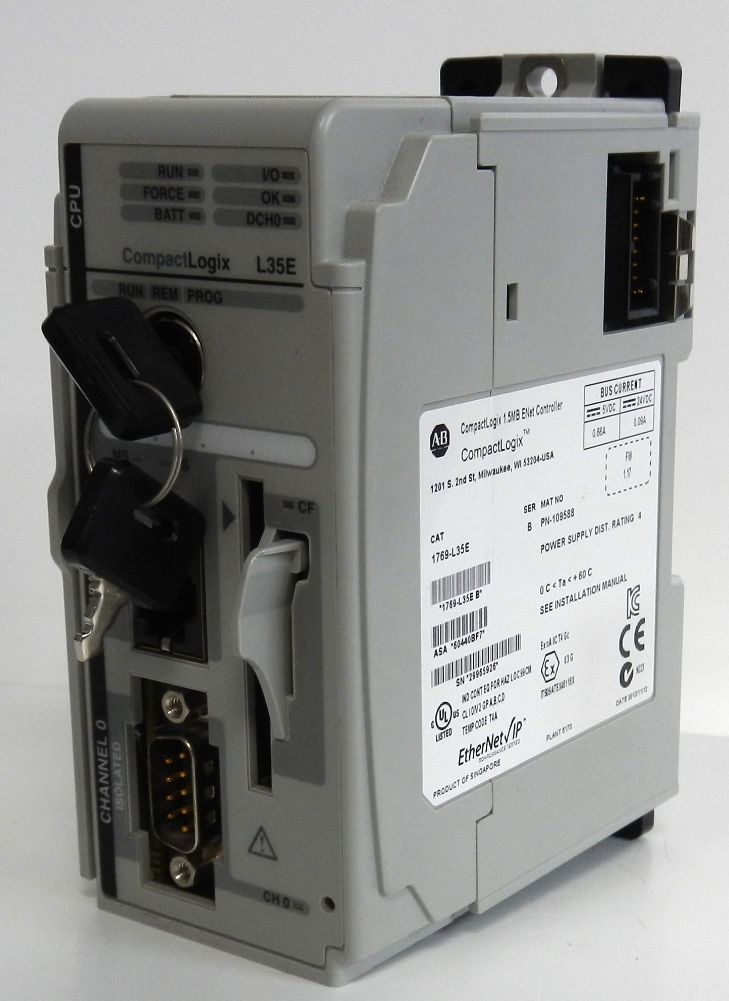 ALLEN-BRADLEY 1769-L35E ETHERNET PROCESSOR