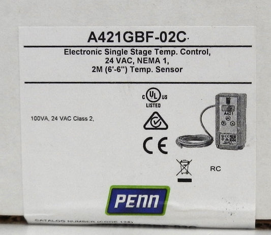 JOHNSON CONTROLS A421GBF-02C ELECTRONIC TEMPERATURE CONTROL