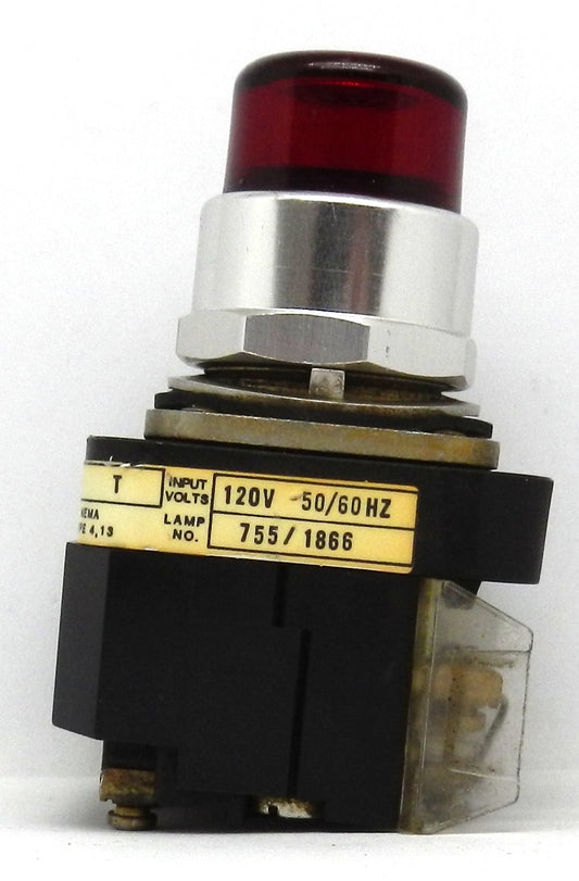 AB ALLEN-BRADLEY 800T-PT16 PUSH-TO-TEST BUTTON (Red)