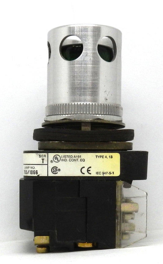 Allen-Bradley 800T-PA16 Push Button, 30.5mm, Illuminated, Momentary, Metal, 120V AC