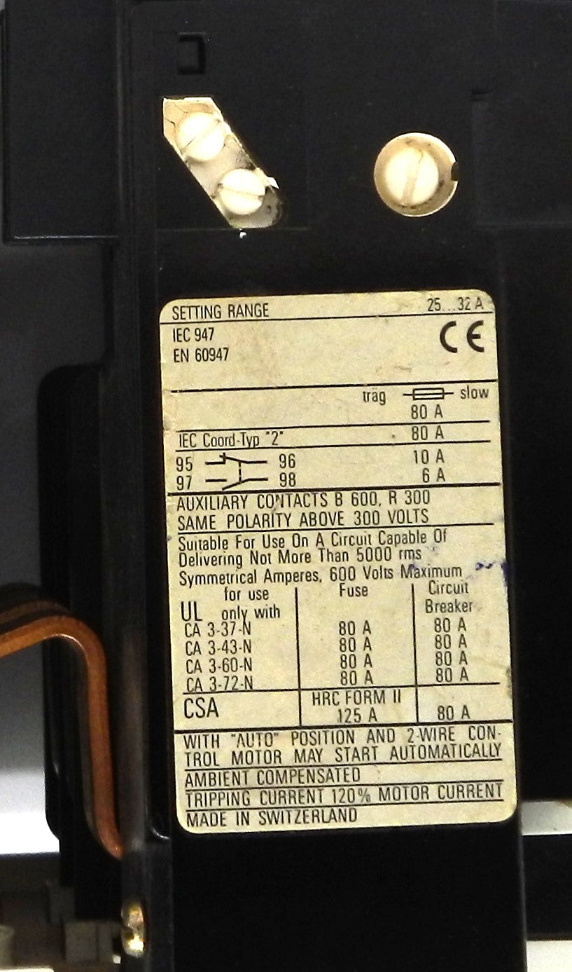 SPRECHER+ SCHUH CONTACTOR CA 3-37-N-11