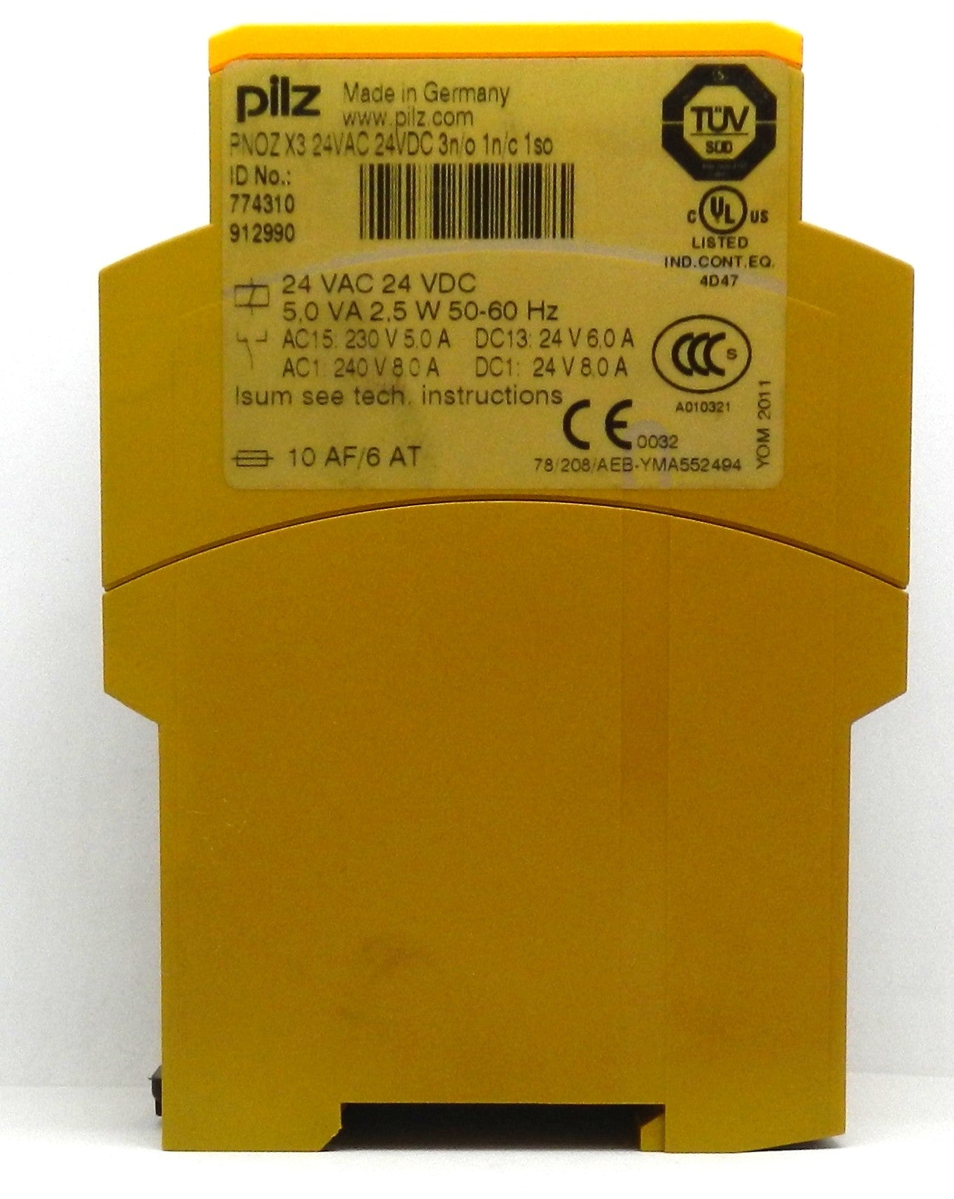 Pilz PNOZ X3-24VAC-24VDC-3N/O-1N/C-1SO SAFETY RELAY