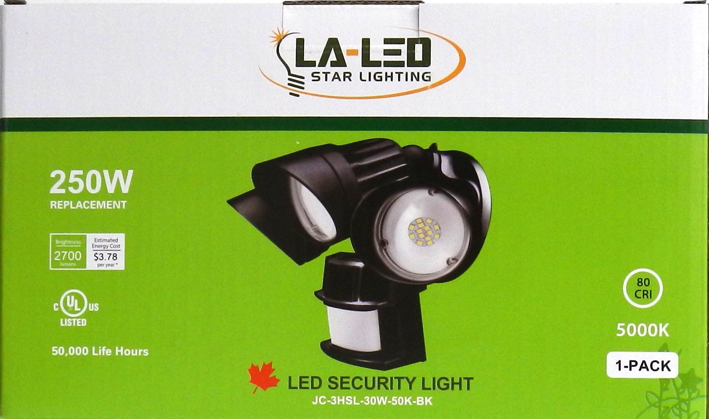 Jenco LED Security sensor light with 3 heads