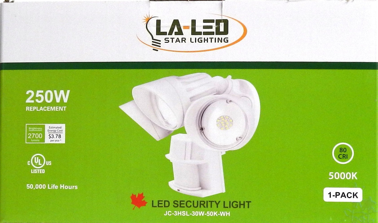 Jenco LED Security sensor light with 3 heads