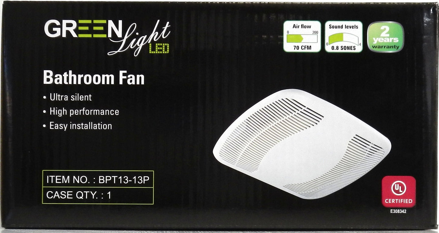 Green light LED Bathroom Fan