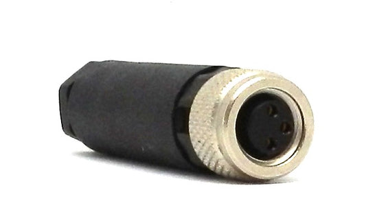 Phoenix Contact SACC-M8FS-3CON-M (1506888) 3-Pin Female Straight M8 Connector – Nickel-Plated Brass, A-Coded, Solder Connection