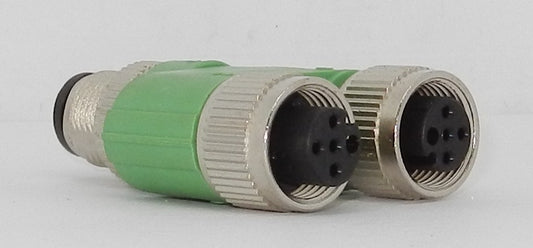 Phoenix Contact SAC-3P-M12Y/2XM12FS PE Y-Distributor – M12 A-Coded, 4-Position Unshielded, Part 1683455