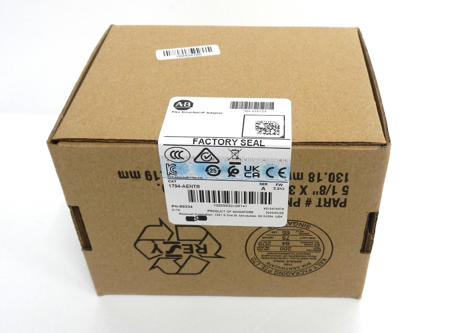 Allen-Bradley 1794-AENTR β FLEX I/O Ethernet/IP Communication Adapter (One-Week Delivery)