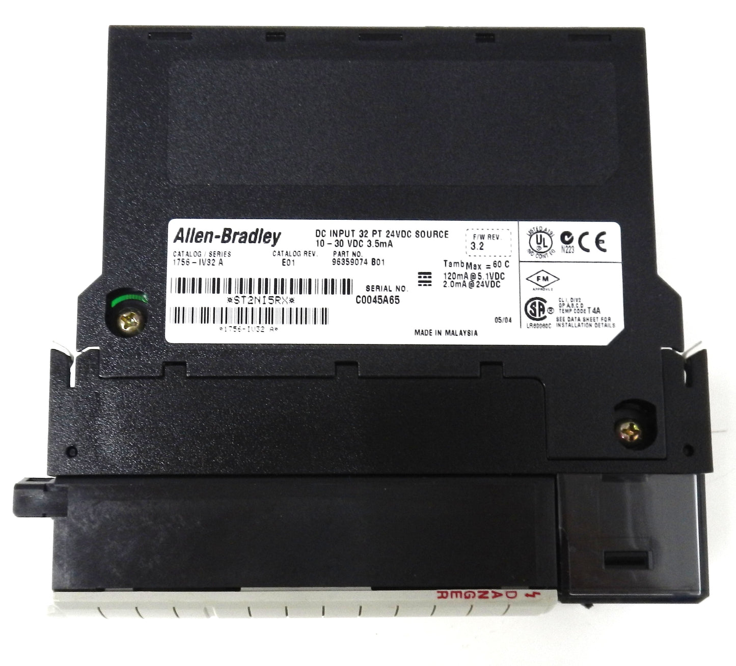 Allen-Bradley 1756-IV32 ControlLogix 32-Point 24VDC Digital Input Module