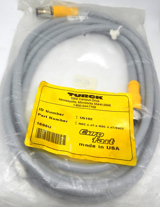 Turck RKC 4.4T-2-RSC M12 Female Cordset 4-Pin 2m Sensor Cable IP67