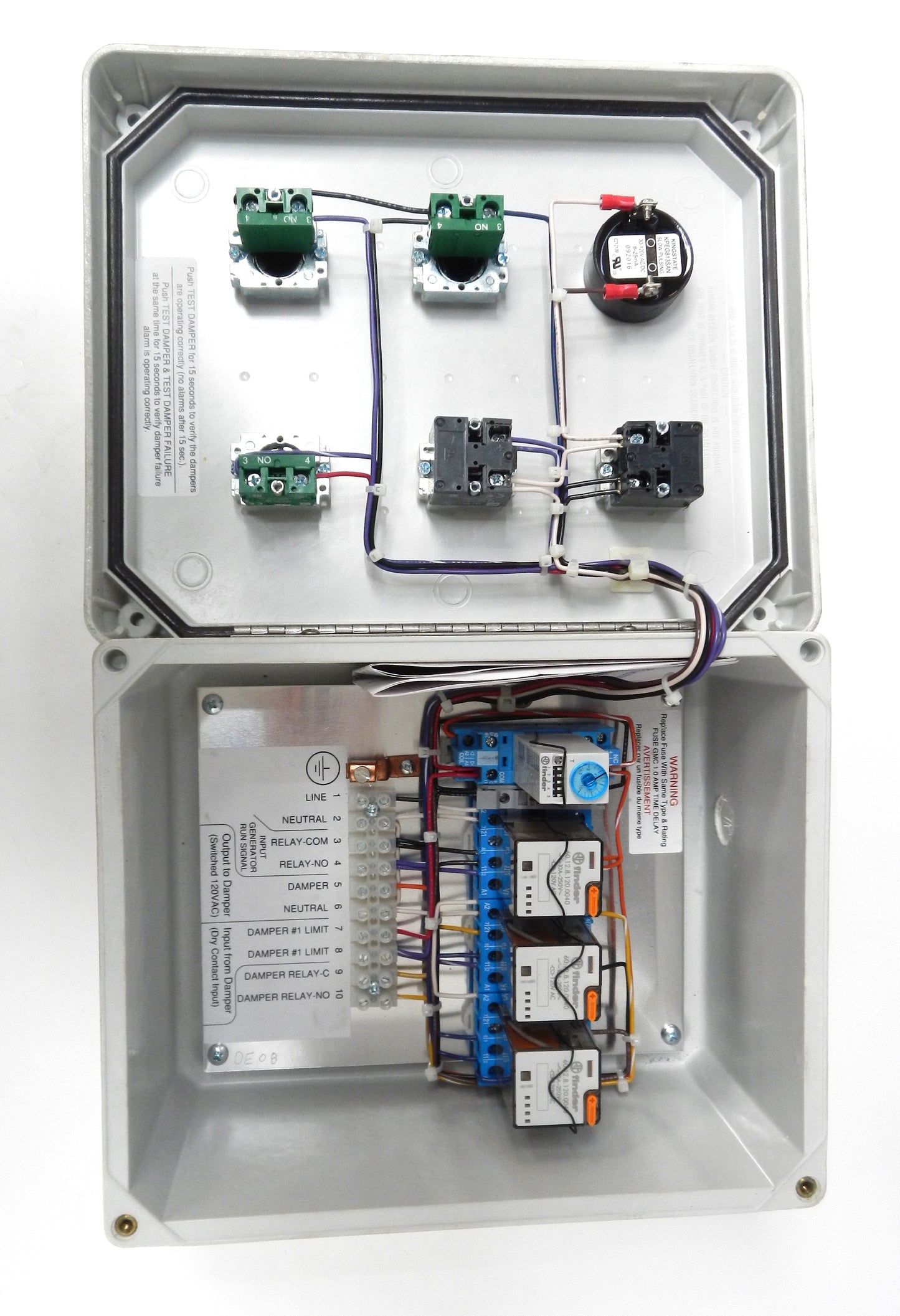 Ktech CP1100 Overfill Protection Device PC1104-L-R Pump Control Panel 120VAC Indoor Alarm