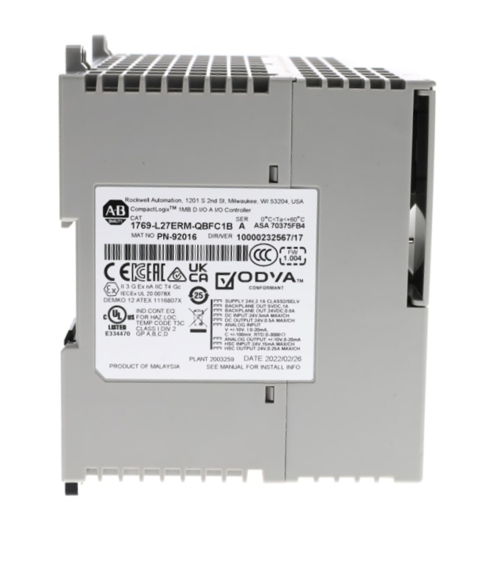 Allen-Bradley 1769-L27ERM-QBFC1B CompactLogix 5370 L2 Controller 24V DC