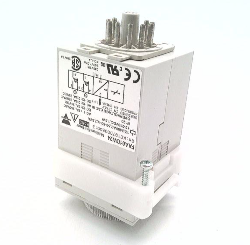 FAA08DW24 Time Delay Relay Timer | 48×48mm Panel Timer | Delay-On-Operate | 8-Pin Industrial Control