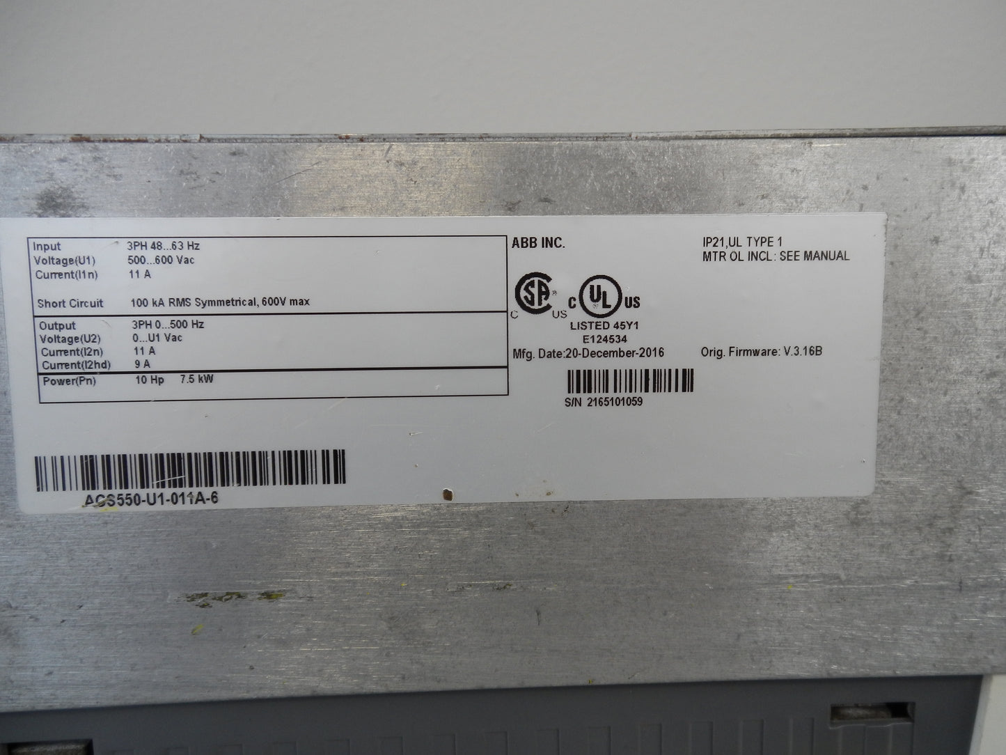 ABB ACS550-U1-011A-6
