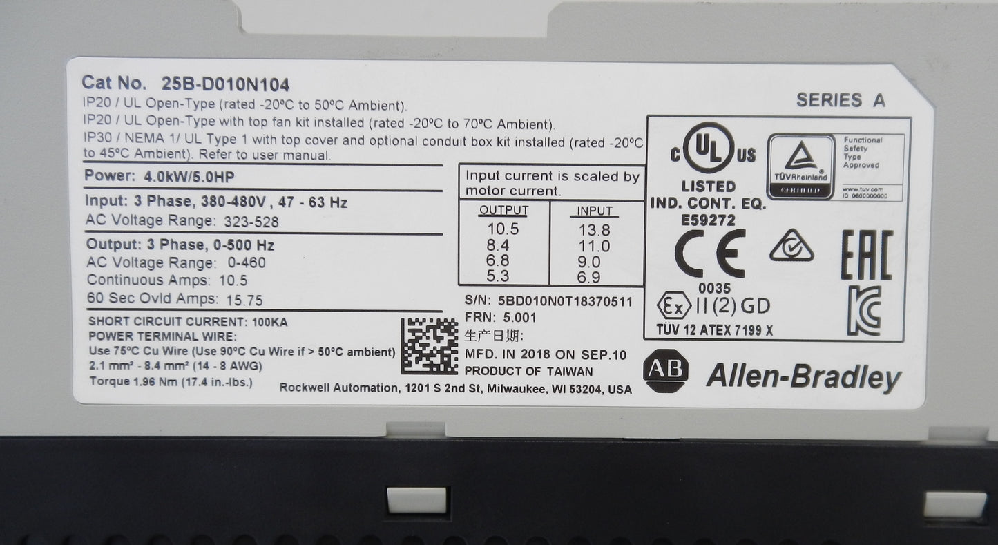 ALLEN-BRADLEY 25B-D010N104