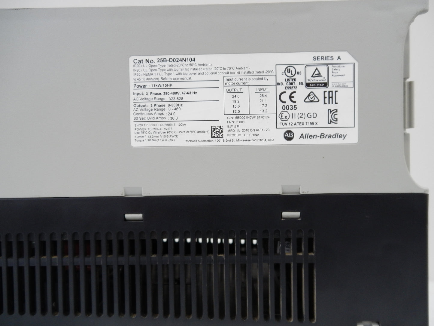 ALLEN-BRADLEY 25B-D024N104