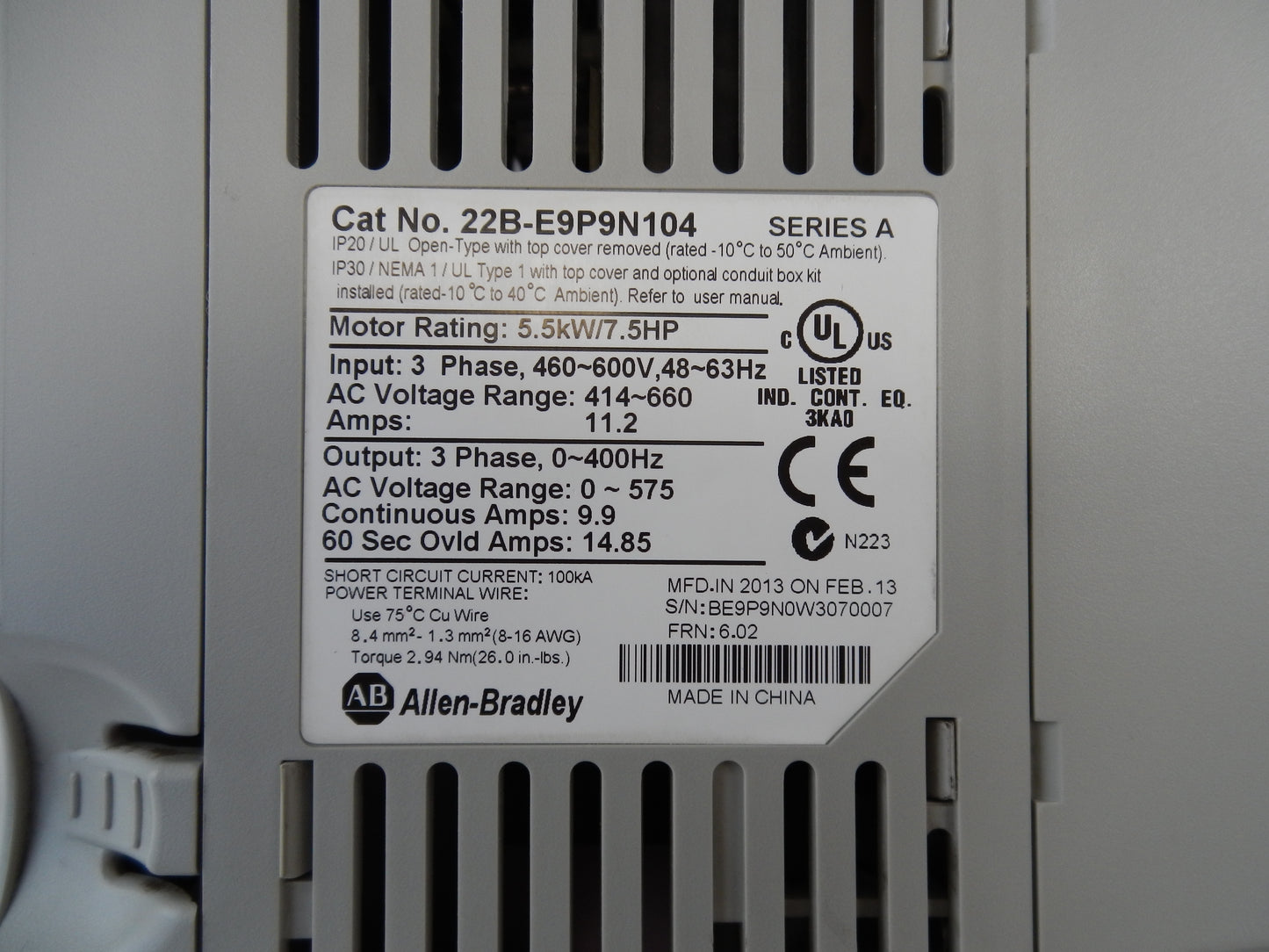 ALLEN-BRADLEY 22B-E9P9N104